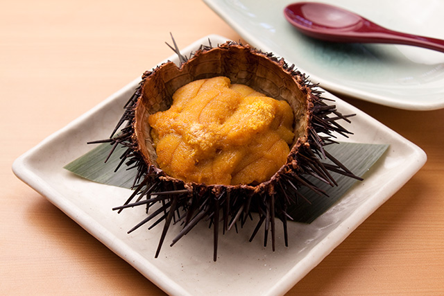 Shell roasted sea urchin